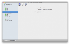 サーバ管理からMySQLを実行