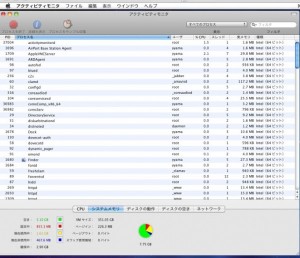 Mac mini Server でのメモリ使用状況
